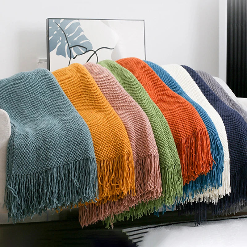 Soft Sofa Blanket Nordic Knitted Blanket