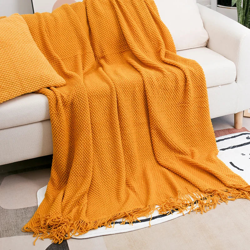 Soft Sofa Blanket Nordic Knitted Blanket
