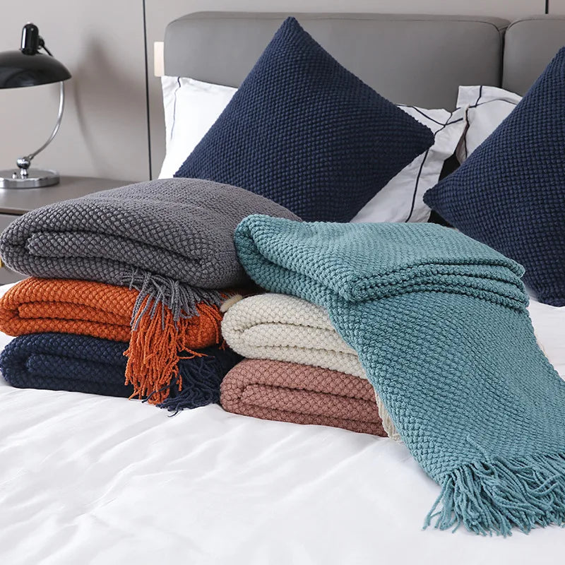 Soft Sofa Blanket Nordic Knitted Blanket