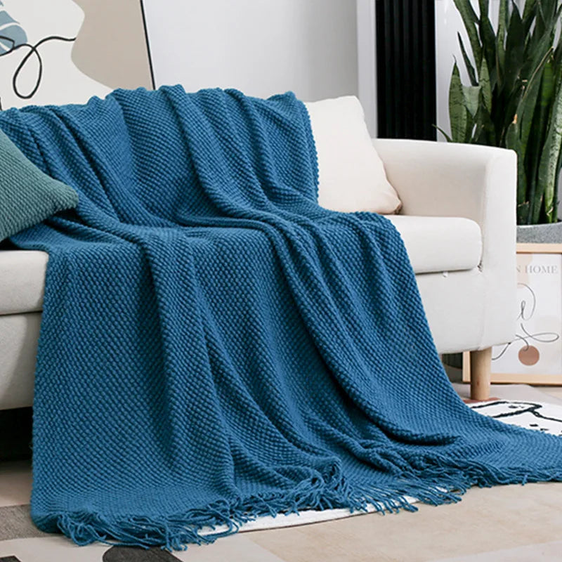 Soft Sofa Blanket Nordic Knitted Blanket