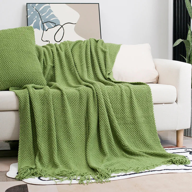 Soft Sofa Blanket Nordic Knitted Blanket