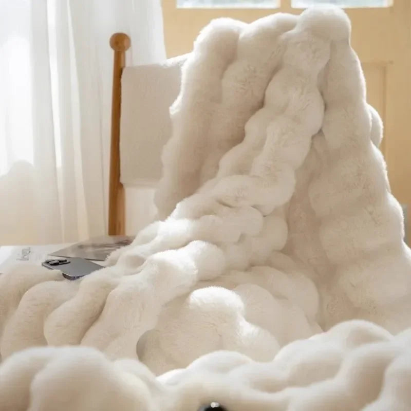 Plush Blanket Sofa Cover Fluffy Throw Blanket Bedroom Couch